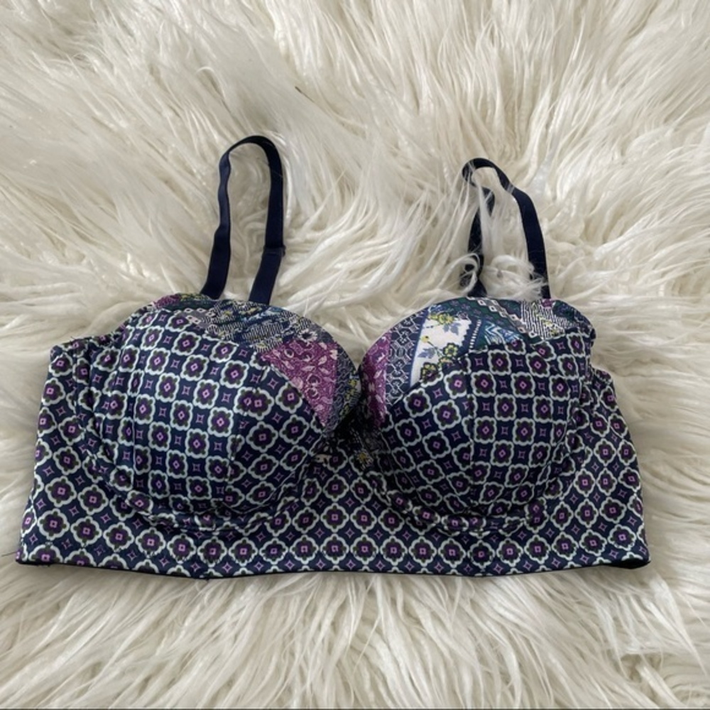 Victoria’s‎ Secret very sexy lined demi blue print bra 36C
